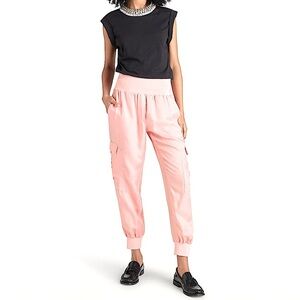 Cinq a Sept Pink Giles Twill Cargo Joggers Sz XS
